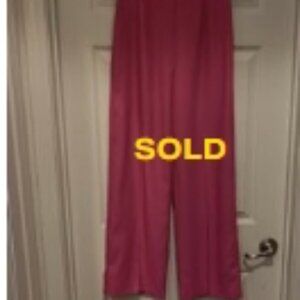 Chic Fuchsia Wide Leg Women's Pants